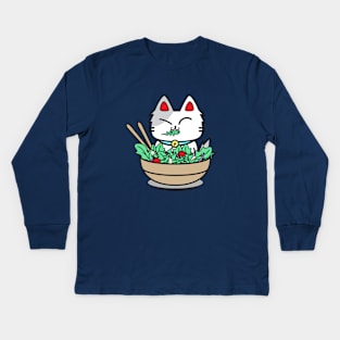 Arugula Cat Kids Long Sleeve T-Shirt